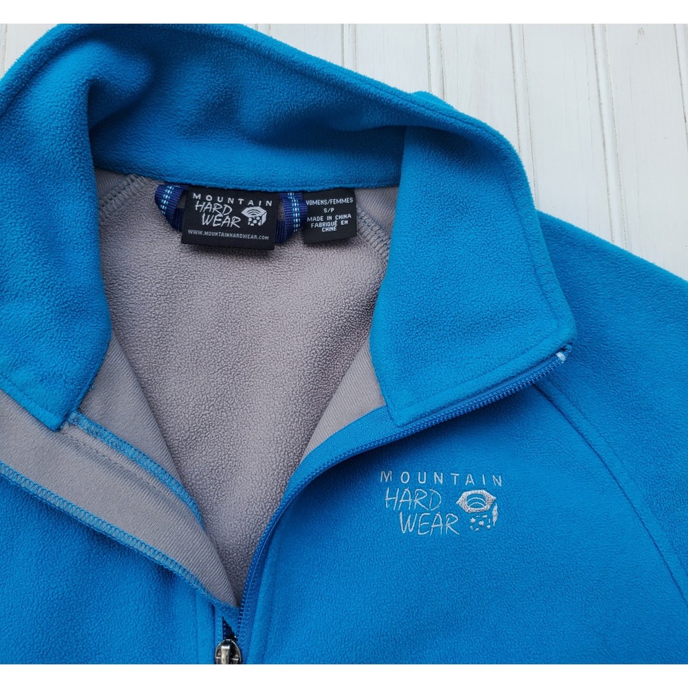 Mountain Hardwear Womens Blue Full Zip Fleece Jacket‎ Small Hiking Outdoor Layer